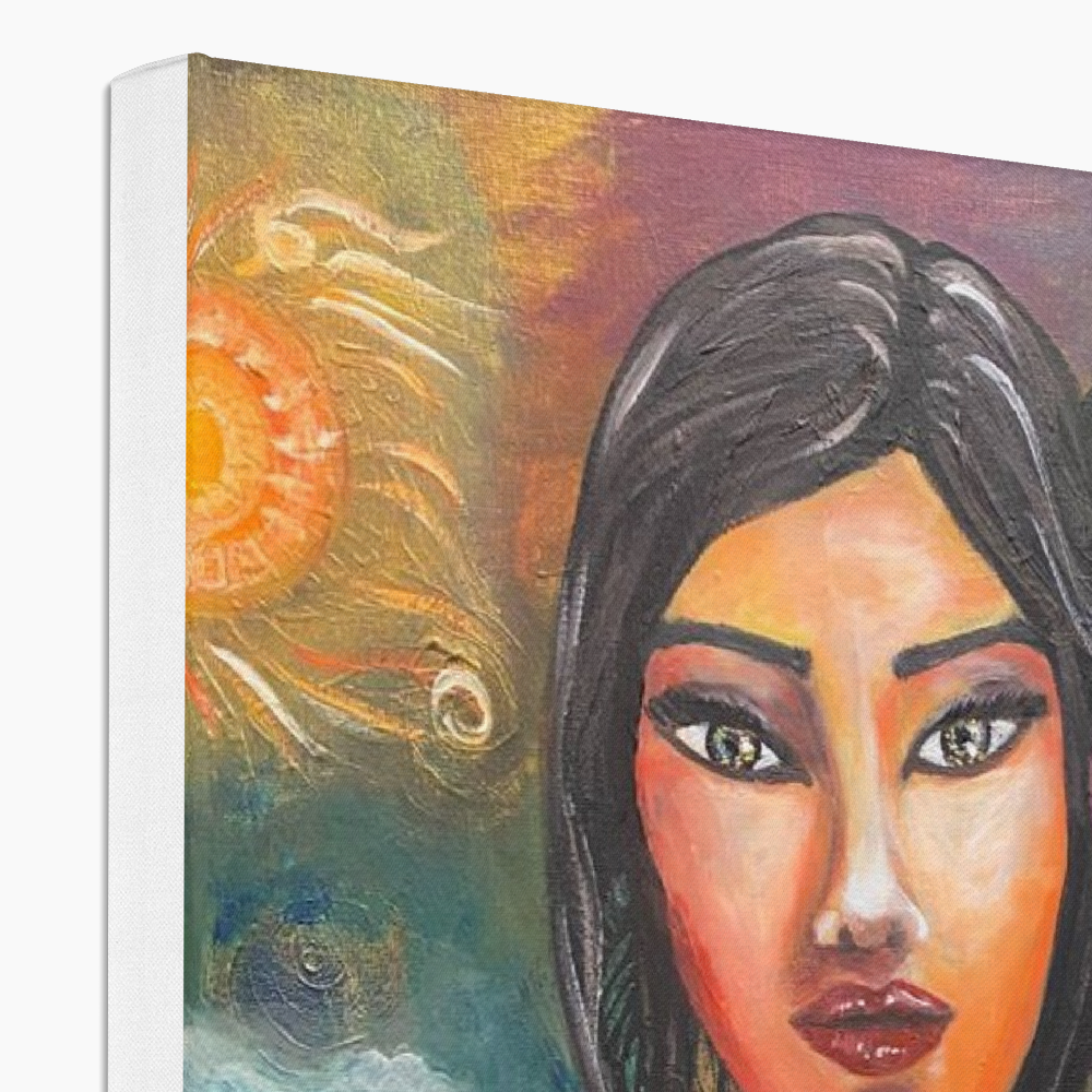 Alive- Goddess of the Earth - Metallic shine canvas, 16x20" / 41x51cm - Free delivery