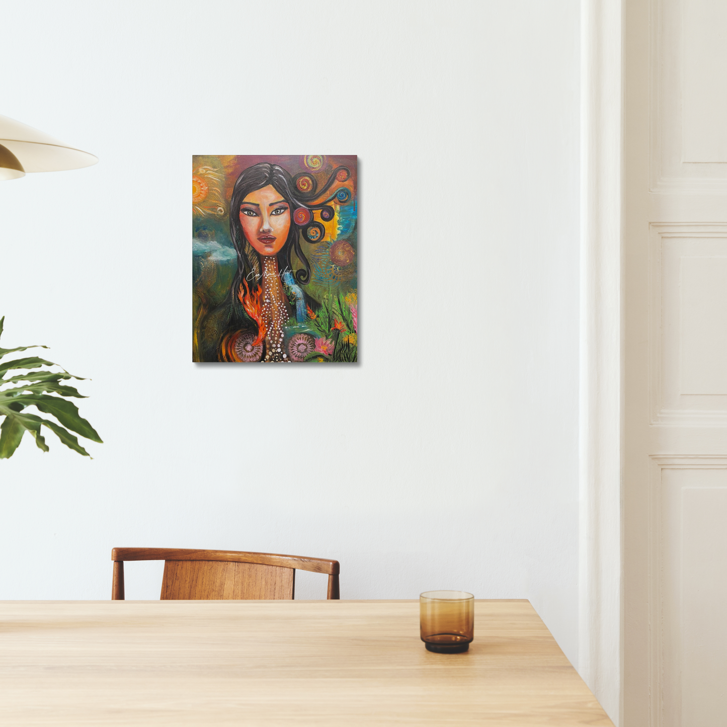 Alive- Goddess of the Earth - Metallic shine canvas, 16x20" / 41x51cm - Free delivery