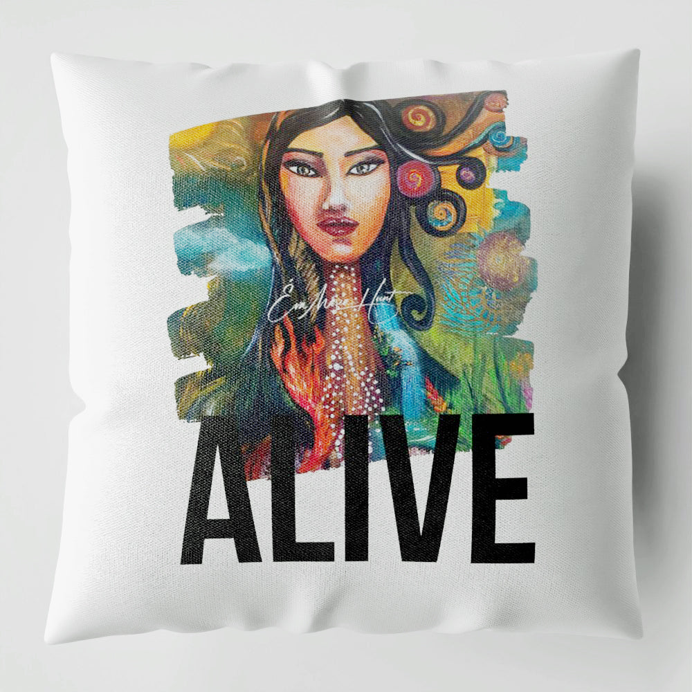 Alive, Goddess of the Earth - Canvas Cushion Single sided, 16x16" / 40.6x40.6cm - Free delivery