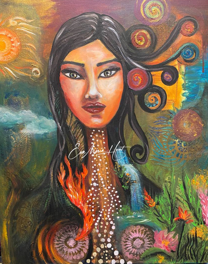 Alive - Goddess of The Earth - Canvas Print 41 x 51 cm / 16 x 20 inches- Free delivery