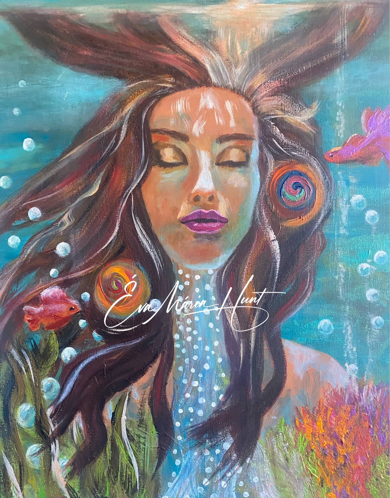 Calm - Goddess of Water - Fine Art Print 27.94 x 35.56 cm / 11 x 14 inches- Free delivery