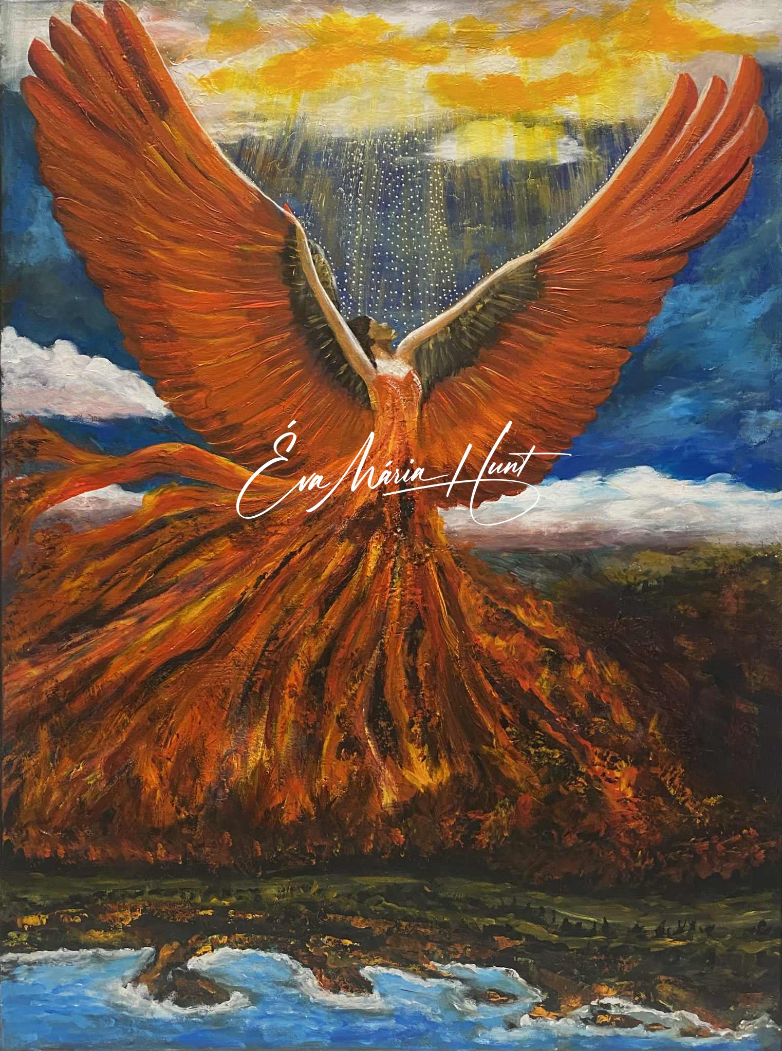 Rebirth, Phoenix - Fine Art Print 27.94 x 35.56 cm / 11 x 14 inches- Free delivery