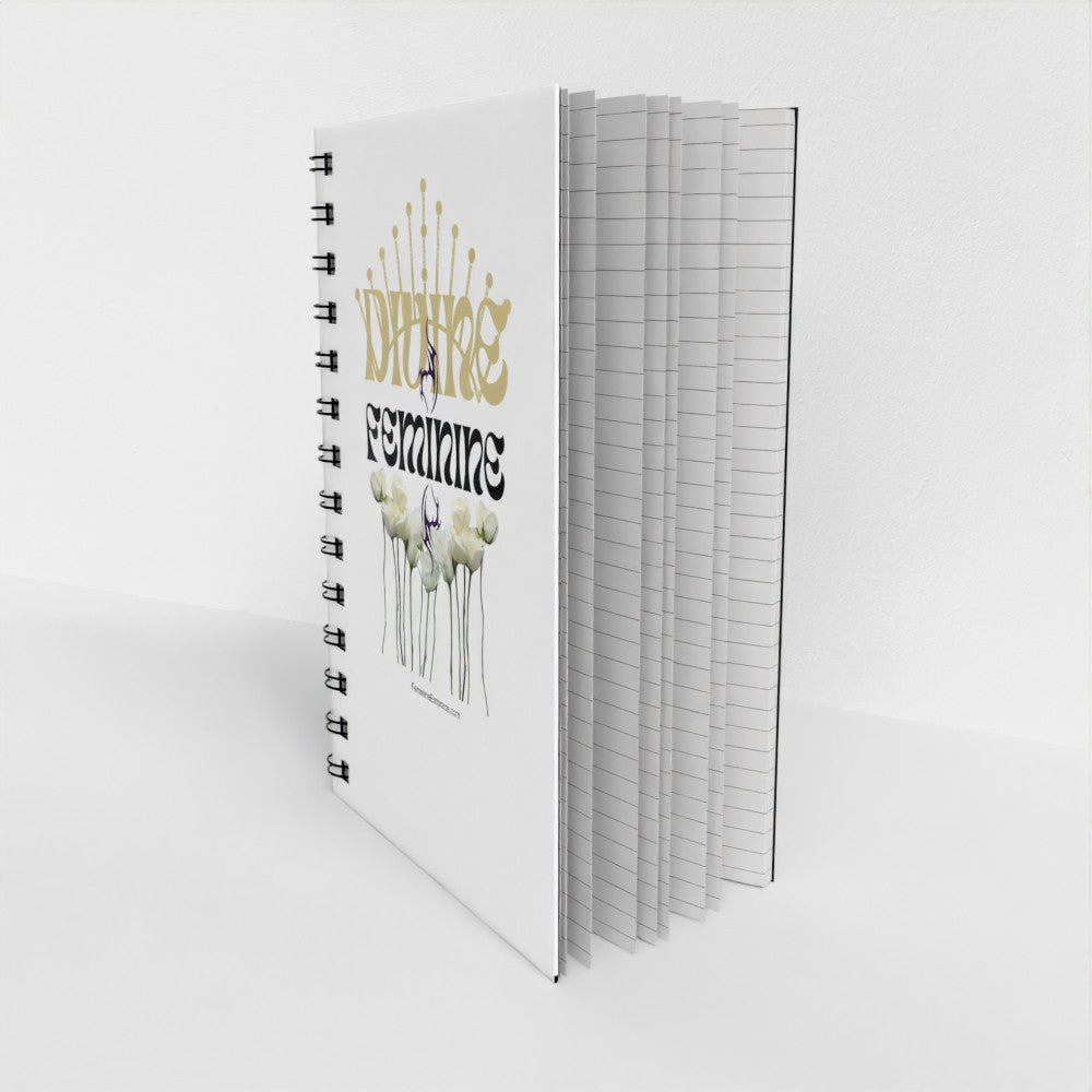 A5 Spiral notebook - Divine Feminine - 5.8x8.3" / 14.8x21cm - Free delivery
