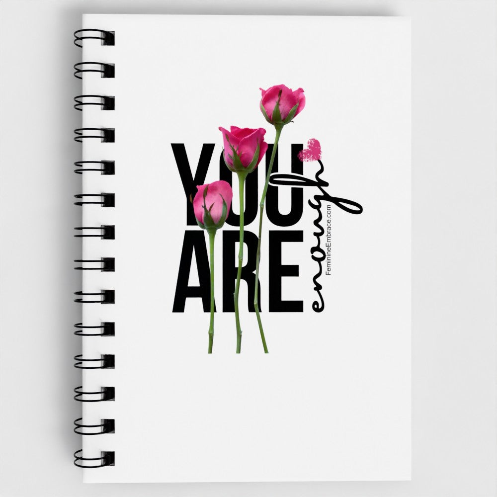 A5 Spiral notebook -You are Enough - 5.8x8.3" / 14.8x21cm - Free delivery