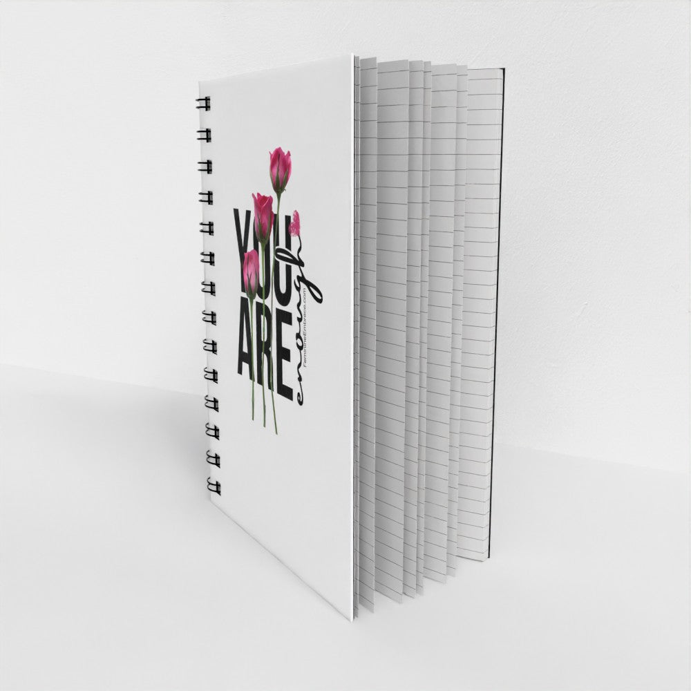A5 Spiral notebook -You are Enough - 5.8x8.3" / 14.8x21cm - Free delivery