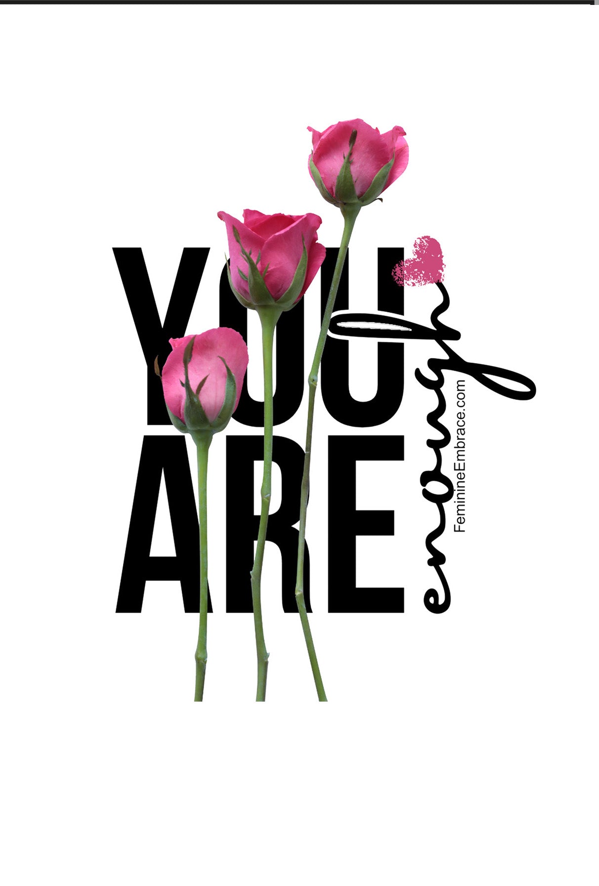 Fine art greeting card 6x4 inches /15.24x10.16cm - You are enough - Free delivery